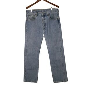 Levi's 501 Men's Straight Fit Denim Jeans 34 x 32 Button Fly